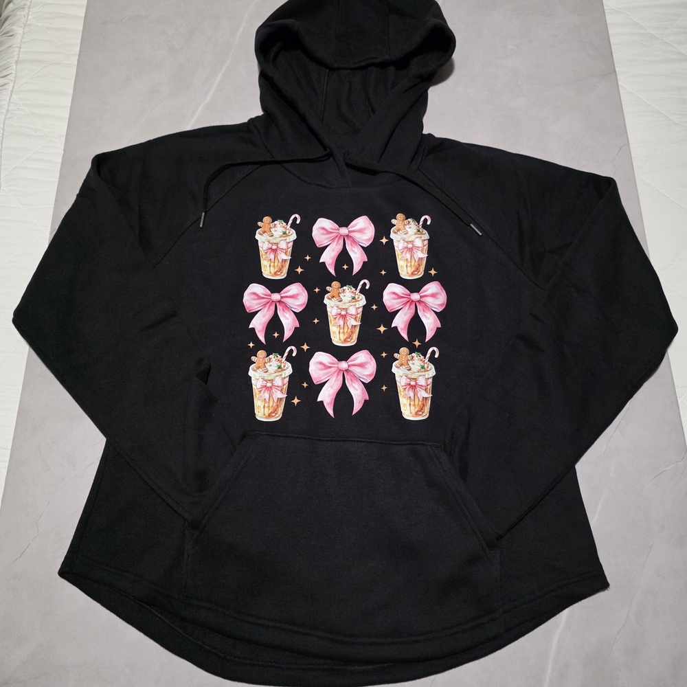 "Urban Stitch Tees" Hoodie Black Color Christmas Design
